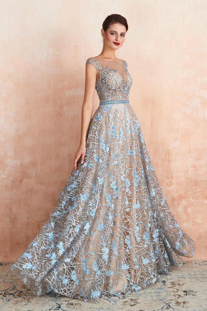Amazing Sleeveless aline Evening Swing Dress Floral Wedding Party Dress by misshow.com
