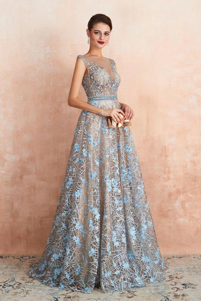 Amazing Sleeveless aline Evening Swing Dress Floral Wedding Party Dress by misshow.com