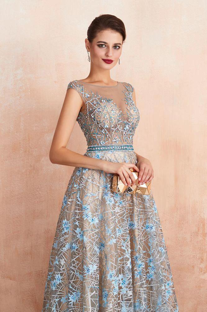 Amazing Sleeveless aline Evening Swing Dress Floral Wedding Party Dress by misshow.com