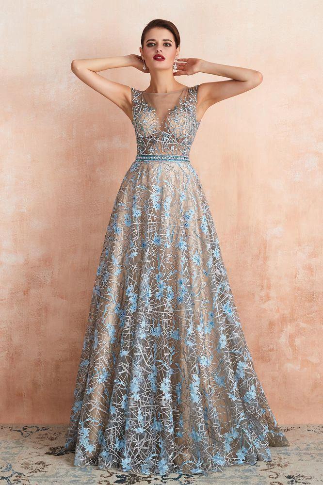 Amazing Sleeveless aline Evening Swing Dress Floral Wedding Party Dress by misshow.com