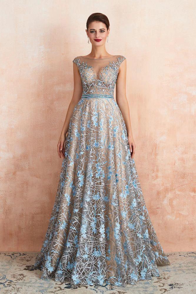 Amazing Sleeveless aline Evening Swing Dress Floral Wedding Party Dress by misshow.com