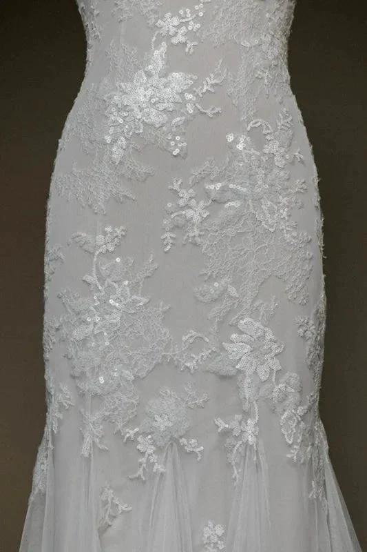 Amazing V-neck Appliques Mermaid Elegant Wedding Dresses by misshow.com