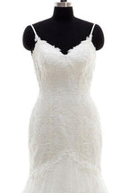 Appliques Spaghetti Strap Mermaid Elegant Wedding Dresses by misshow.com