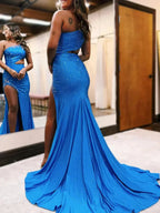 Aurelius | Mermaid One Shoulder Prom Dress with Beading by KissProm