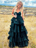 Ausha | Sweetheart Fuchsia Ruffles A-line Prom Dresses by KissProm