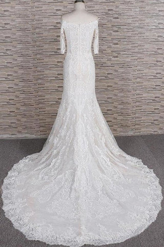 Fantastische Applikationen Hofschleppe Meerjungfrau Elegante Brautkleider 