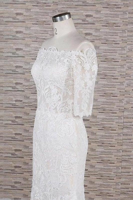 Awesome Appliques Court Train Mermaid Elegant Wedding Dresses by misshow.com