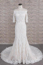 Awesome Appliques Court Train Mermaid Elegant Wedding Dresses by misshow.com