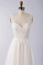 Awesome Appliques Tulle A-line Wedding Dress by misshow.com