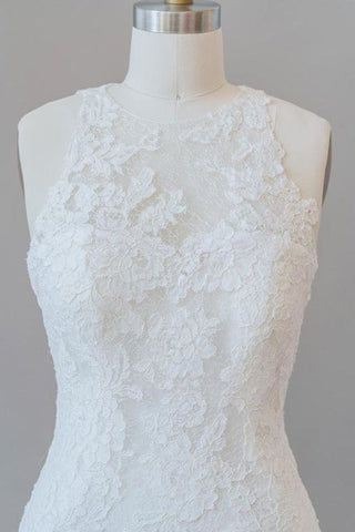 Fantastische Illusion Lace Mermaid Elegante Brautkleider 