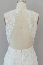 Awesome Illusion Lace Mermaid Elegant Wedding Dresses by misshow.com