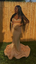 Mermaid Spaghetti Straps Prom Dress Sexy Evening Dress With Train Y544 by simplepromdress