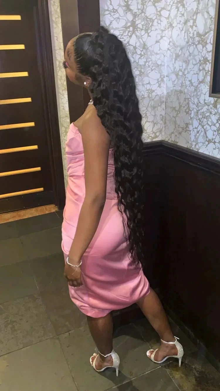 Pink 19th Birthday Dress Outfit Black Girl Lovely Pink Strapless Homecoming Dress Y643 by simplepromdress