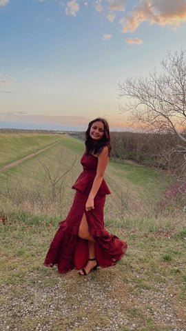 Romantic One Shoulder Vintage Prom Dress Stunning Evening Dress Y1105