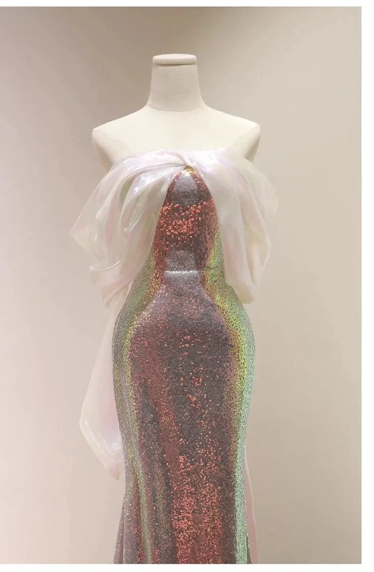 Charming Sequins Mermaid Evening Dress Shiny Long Prom Dress Y7687 by simplepromdress
