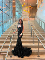 Mermaid Green Sequin Long Evening Dress Charming Prom Dress Y438 by simplepromdress