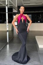 Stunning Long Halter Sleeveless Mermaid Prom Dresses by BIZTUNNEL