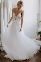 Backless Lace/Tulle Beach Wedding Dress Fashion Bridal Gown WD432 by pgmdress