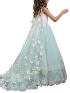 Ball Gown Jewel Neck Wedding Event Party Flower Girl Dresses With Appliques C… - photo 3