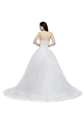 Ballkleid Spitze Herzausschnitt Tüll Brautkleid