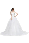 Ball Gown Lace Sweetheart Tulle Wedding Dress by misshow.com