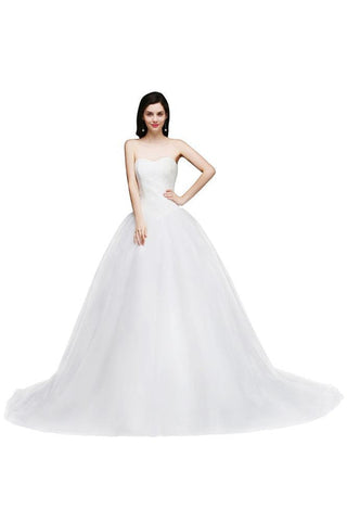 Ballkleid Spitze Herzausschnitt Tüll Brautkleid
