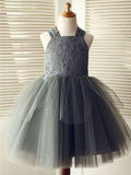 Ball Gown Lace Tulle Wedding Birthday Pageant Flower Girl Dresses - photo 1