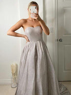 Ball Gown Ruffles Sleeveless Sequins Sweetheart Prom Dresses by misshow.com