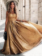 Ball Gown Ruffles Sleeveless Sequins Sweetheart Prom Dresses by misshow.com