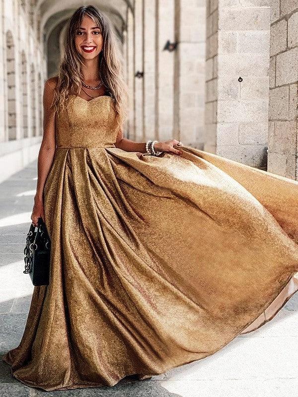 Ball Gown Ruffles Sleeveless Sequins Sweetheart Prom Dresses by misshow.com