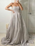 Ball Gown Ruffles Sleeveless Sequins Sweetheart Prom Dresses by misshow.com