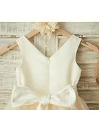 Ball Gown Satin Tulle Wedding Birthday Pageant Flower Girl Dresses - photo 4