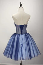 Ball Gown Strapless Short Tulle Homecoming Dress With Beading  PG139