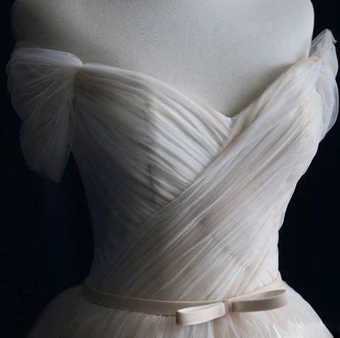 Ball Gown Tulle Sweetheart Lace up Bowknot Wedding Dresses WD200 by pgmdress