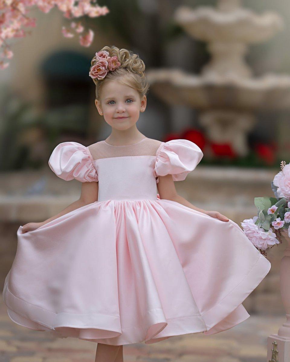 Ball-Gown/Princess Satin Knee-length Flower Girl Dress - photo 6