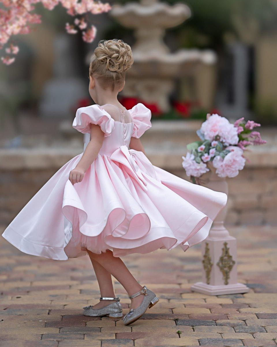 Ball-Gown/Princess Satin Knee-length Flower Girl Dress - photo 5