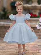 Ball-Gown/Princess Satin Knee-length Flower Girl Dress - photo 3
