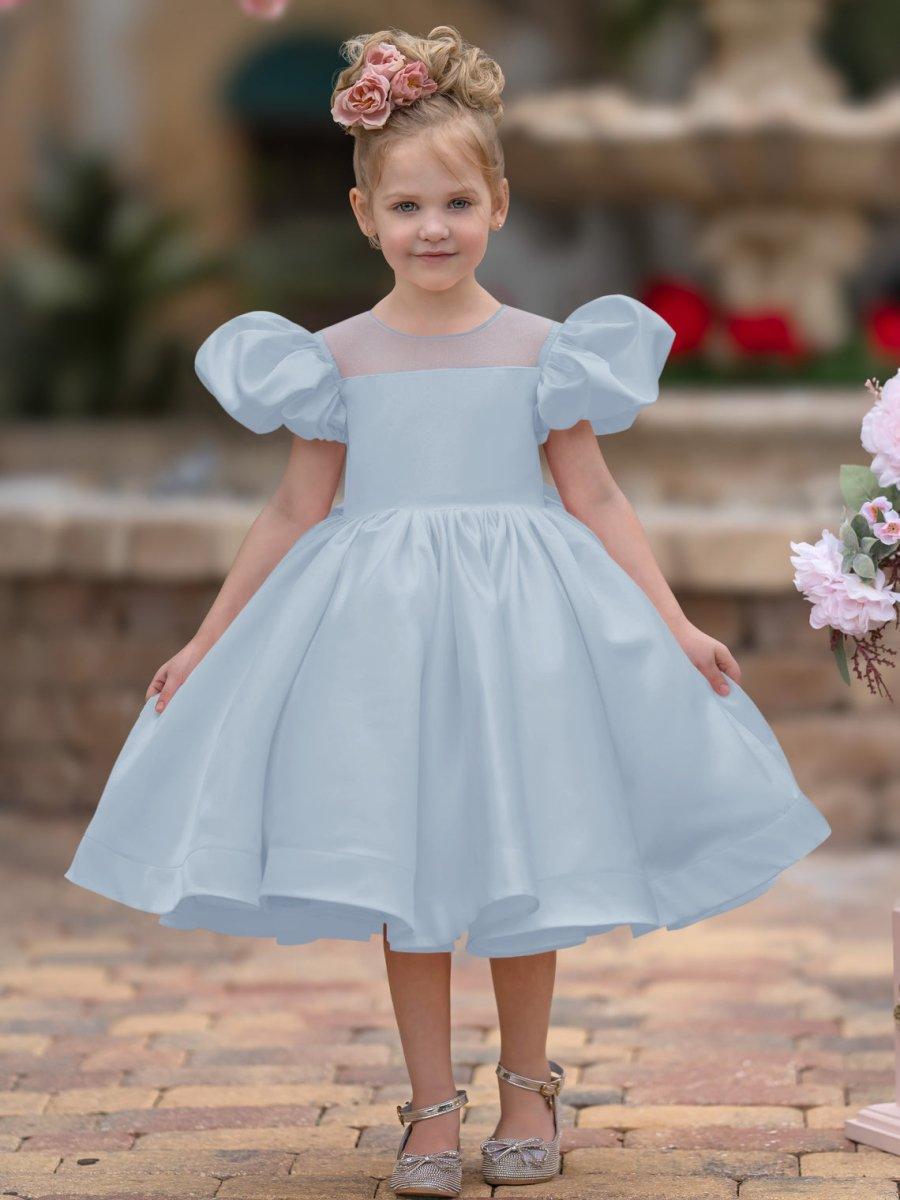Ball-Gown/Princess Satin Knee-length Flower Girl Dress - photo 3