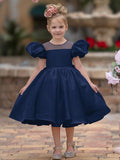 Ball-Gown/Princess Satin Knee-length Flower Girl Dress - photo 1