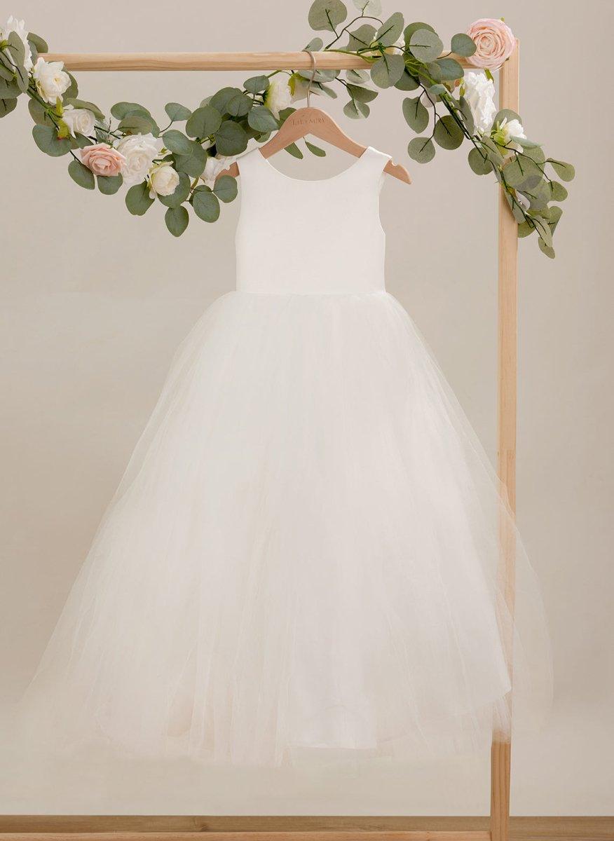 Ball-Gown/Princess Satin Tulle Ankle-length Dress - photo 5