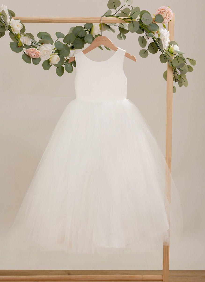 Ball-Gown/Princess Satin Tulle Ankle-length Dress - photo 4