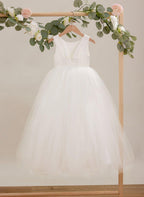 Ball-Gown/Princess Satin Tulle Ankle-length Dress - photo 6