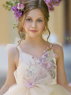 Ball-Gown/Princess Satin Tulle Floor-length Dress - photo 3