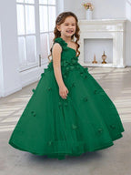 Ball-Gown/Princess Tulle Floor-length Flower Girl Dress - photo 6