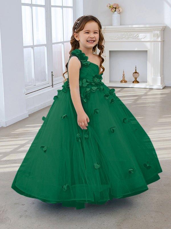 Ball-Gown/Princess Tulle Floor-length Flower Girl Dress - photo 6