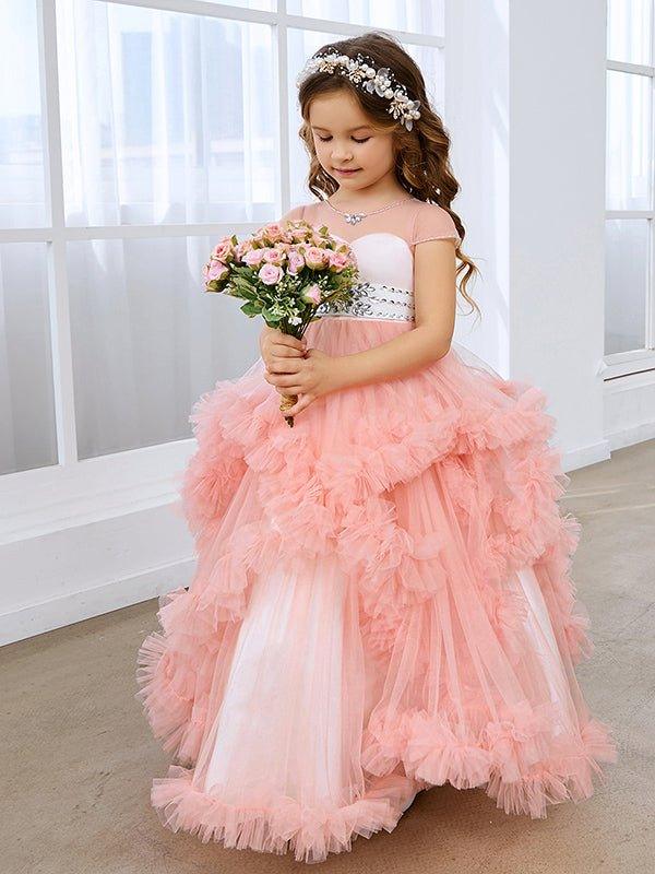 Ball-Gown/Princess Tulle Floor-length Flower Girl Dress - photo 1