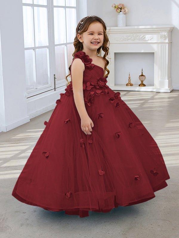 Ball-Gown/Princess Tulle Floor-length Flower Girl Dress - photo 1