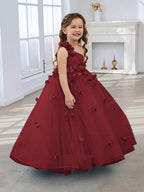 Ball-Gown/Princess Tulle Floor-length Flower Girl Dress - photo 1