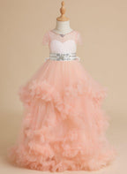 Ball-Gown/Princess Tulle Floor-length Flower Girl Dress - photo 4