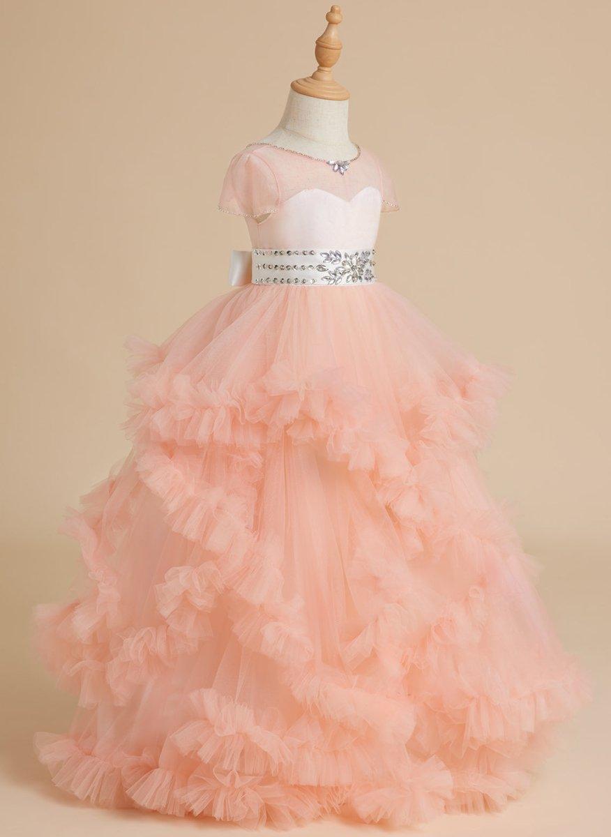 Ball-Gown/Princess Tulle Floor-length Flower Girl Dress - photo 5